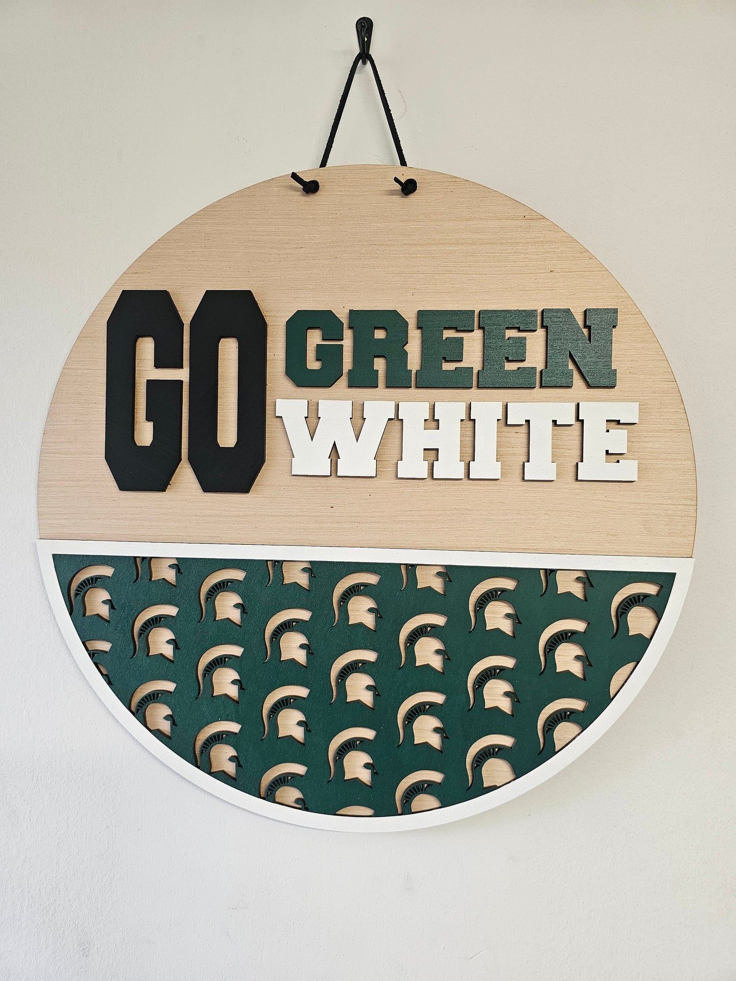 Michigan State University Door Welcome Sign (MSU), State Door Round