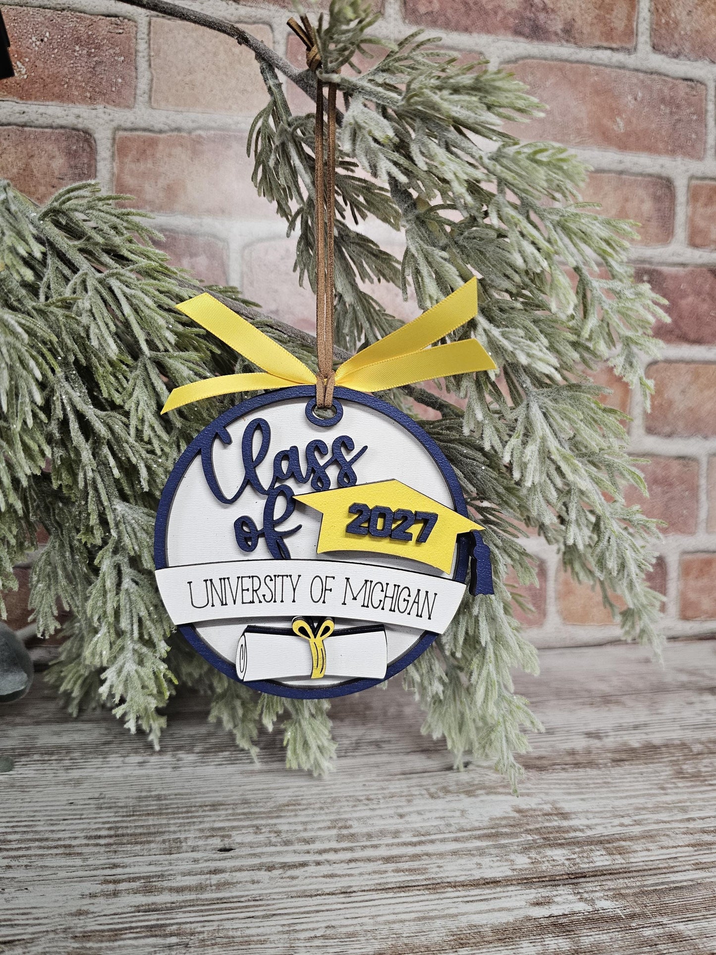 University of Michigan Graduation Ornament | U of M Christmas Ornament