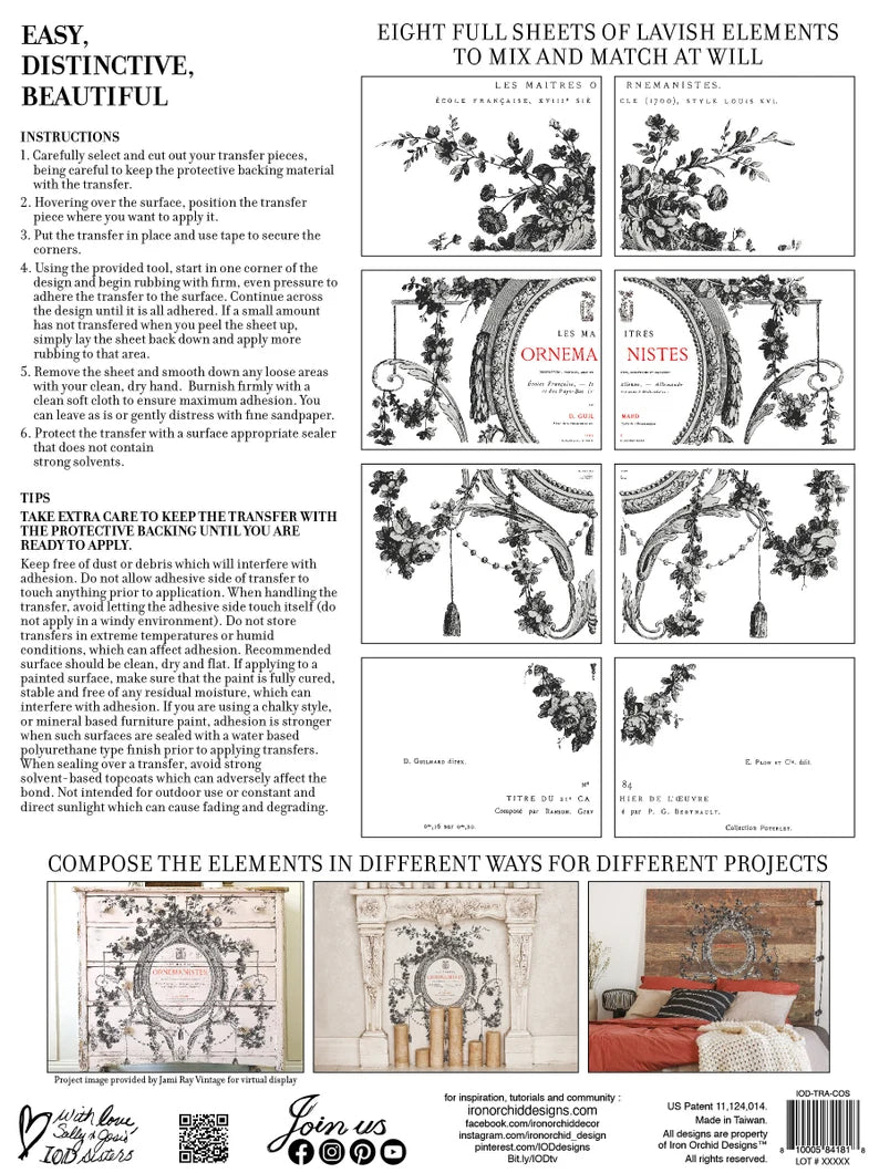 IOD COSETTE Transfer pad with (8) 12 X 16 Sheets (Iron Orchid Designs)