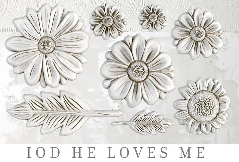 IOD HE LOVES Me Décor Mould 6 x 10 (Iron Orchid Designs)