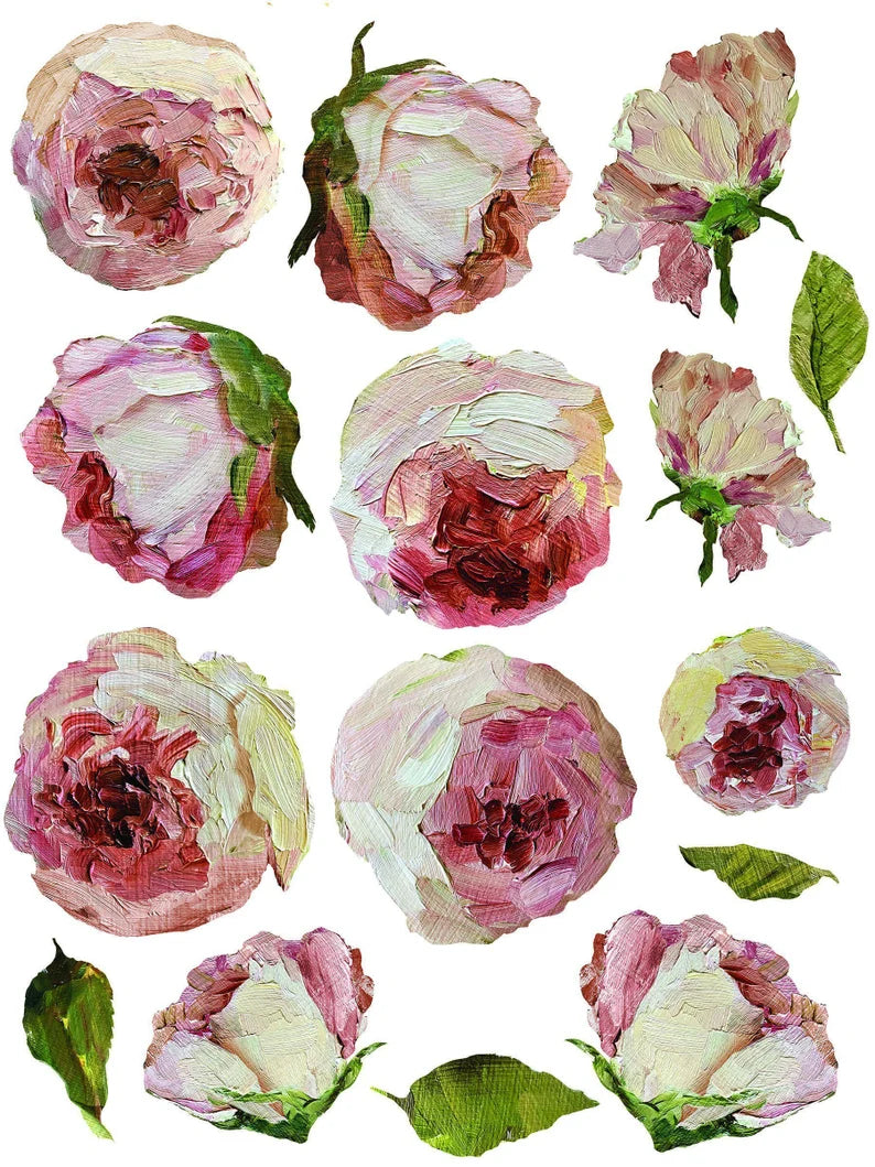 IOD PAINTERLY FORALS Decor Transfer 12 x 16 (Iron Orchid Designs)