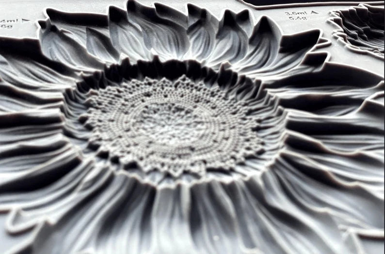 IOD SUNFLOWERS Décor Mould 6 x 10 (Iron Orchid Designs)