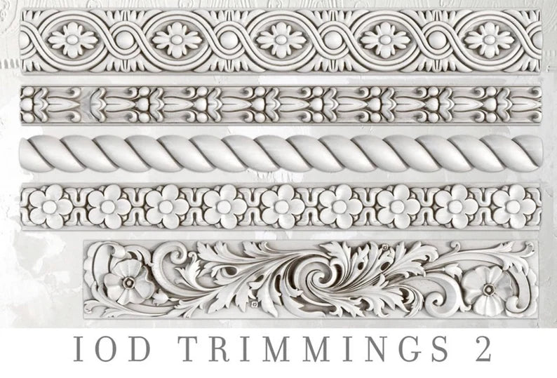 IOD TRIMMINGS 2 Décor Mould 6 x 10 (Iron Orchid Designs)