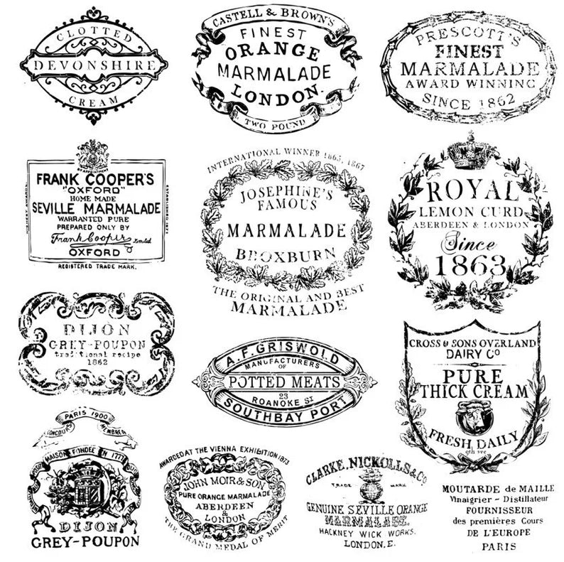 IOD CROCKERY Decor Stamp 12x12 (Iron Orchid Designs)
