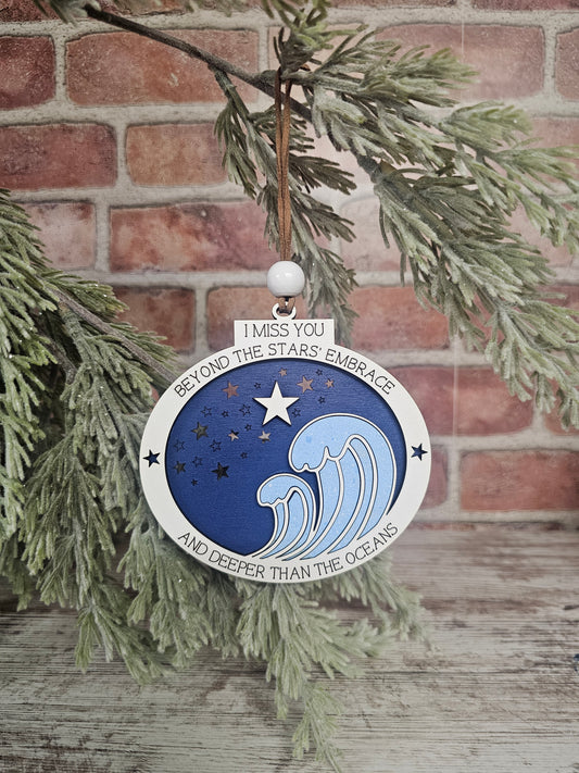 Memorial Ornament | Deeper Than The Ocean | Ocean Memorial | Berevement