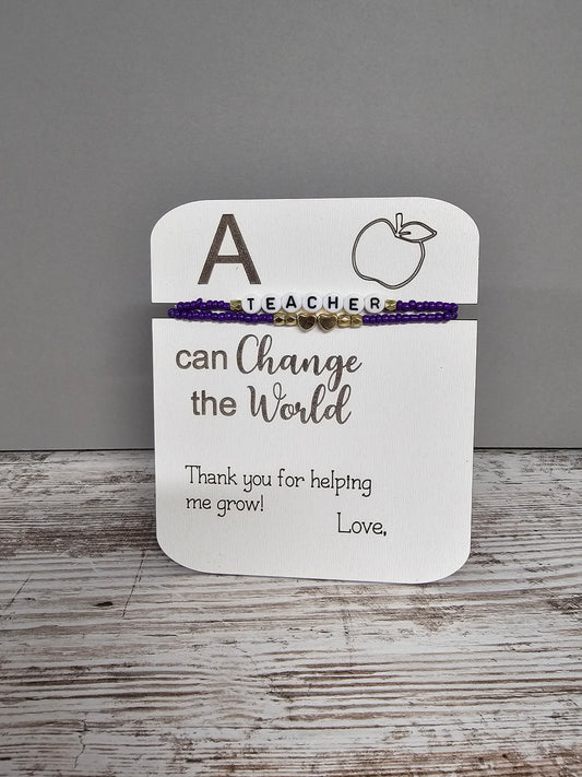 Teacher Gift * Teacher Appreciation* Teacher Bracelet