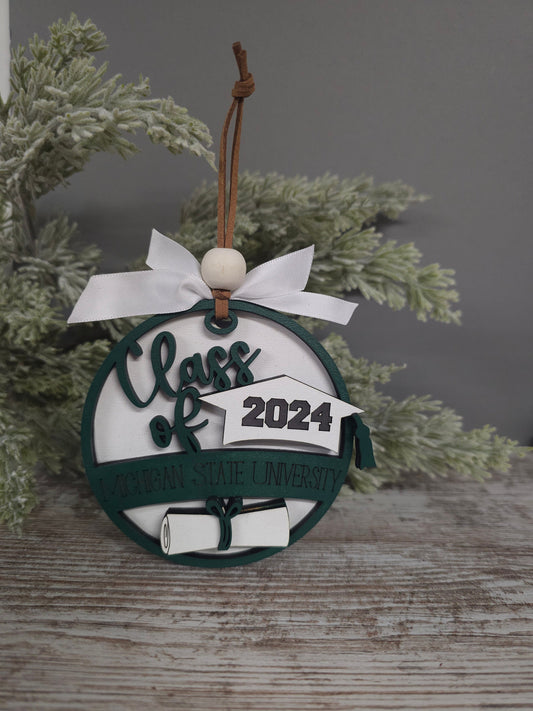 Michigan State University Graduation Christmas Ornament (MSU)