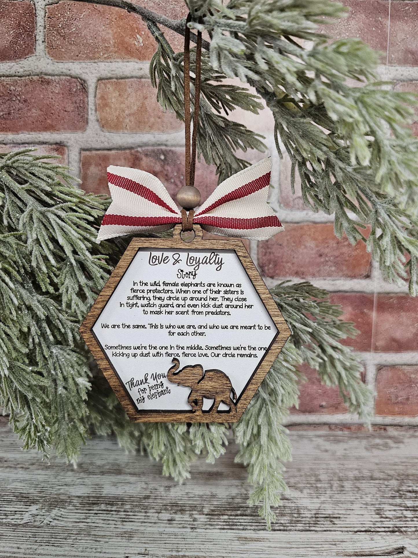 Friend Ornament | Love and Loyalty Elephant Ornament | Friendship