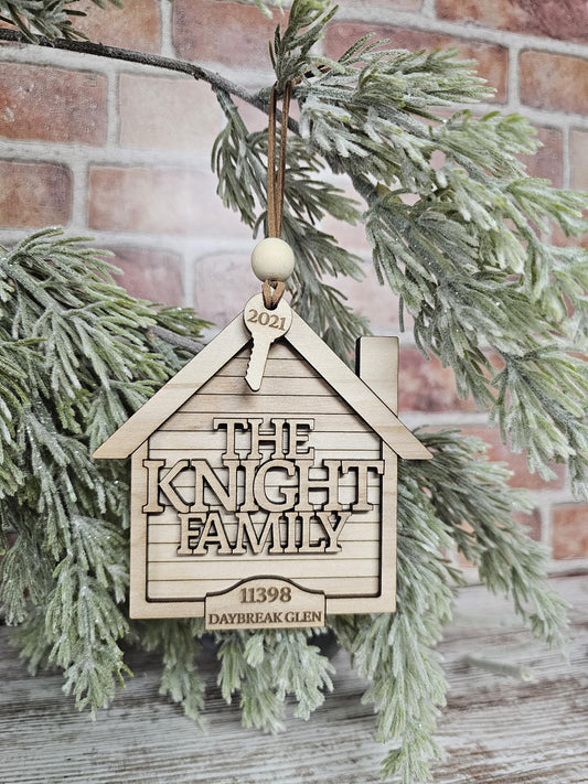 Personalized New Home Ornament | Custom Housewarming Gift | First Christmas Home Décor | Unique Home Ornament | New Homeowner Keepsake