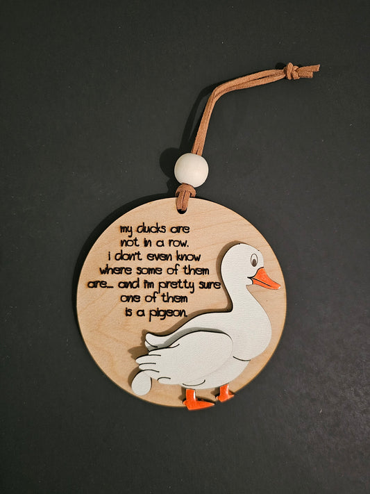 Funny “My Ducks Are Not in a Row” Ornament | Personalized Christmas Tree Decor | Gift for Holiday Decor