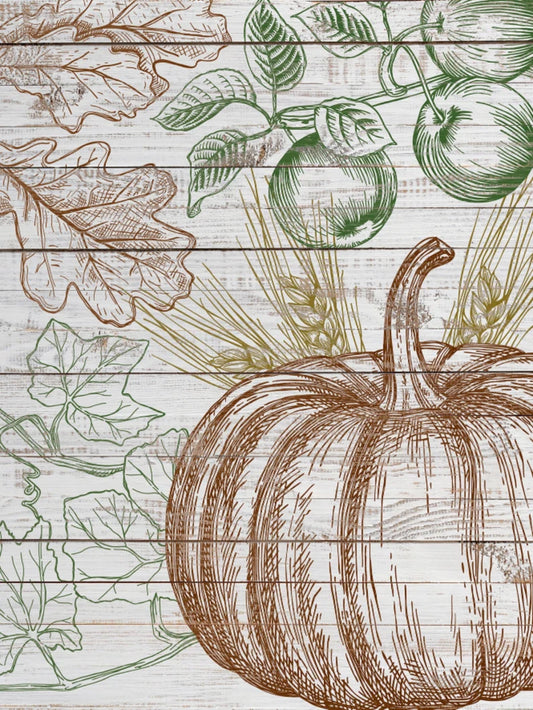 IOD FRUITFUL HARVEST Decor Stamp 12x12 (Iron Orchid Designs)